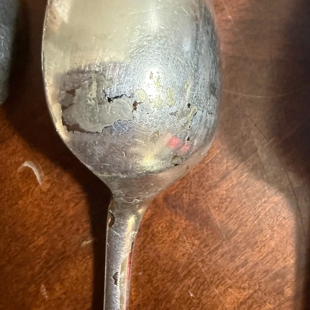 Vtg Sheffield England Silverplate Beaded Edge Teaspoons Set of 3 EPNS‎